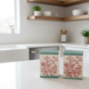 🏡PIER 1🏡Floral Ceramic Canisters